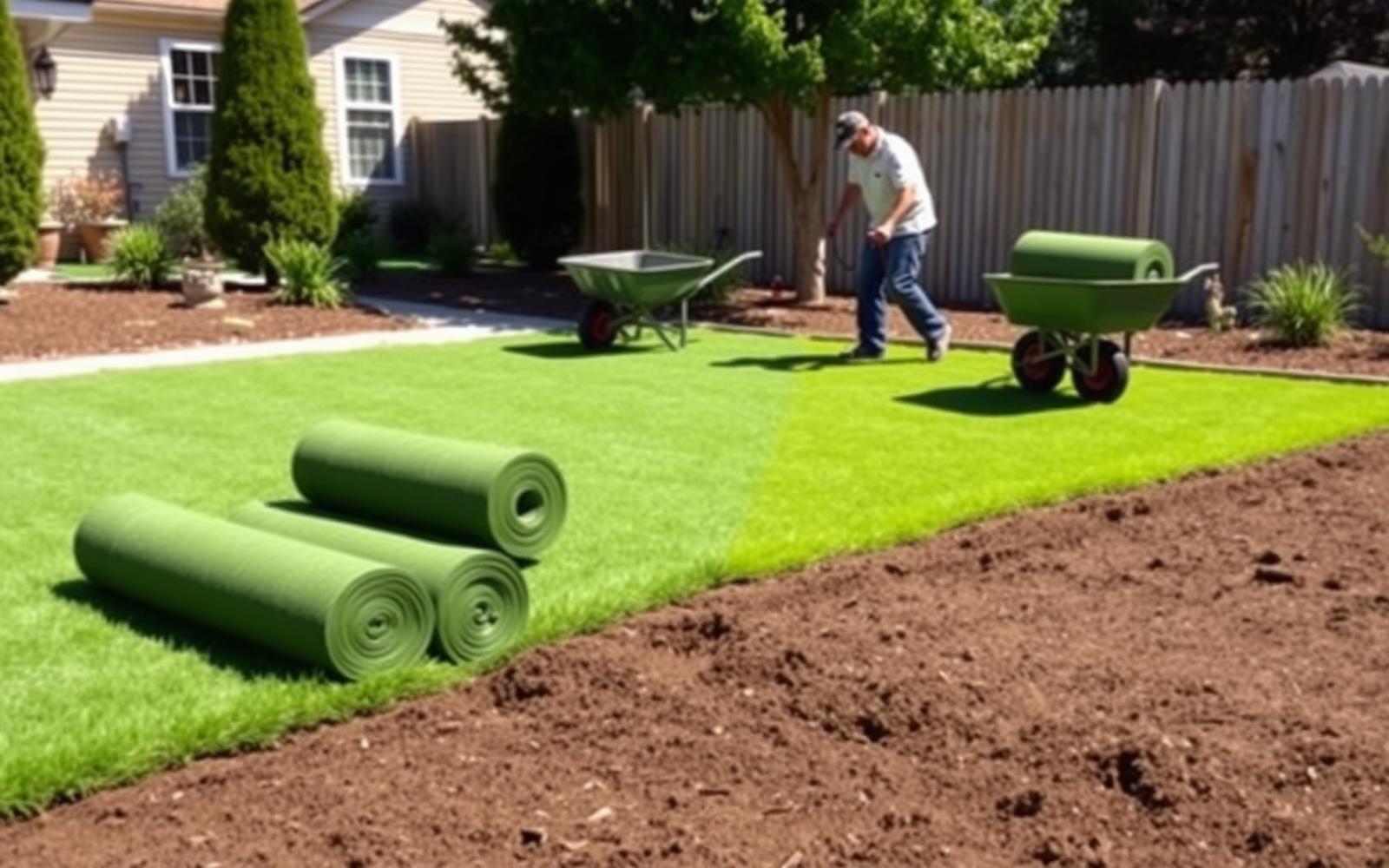 Sod & Mulch Installation